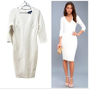Lulus Slay White Bodycon Midi Dress
